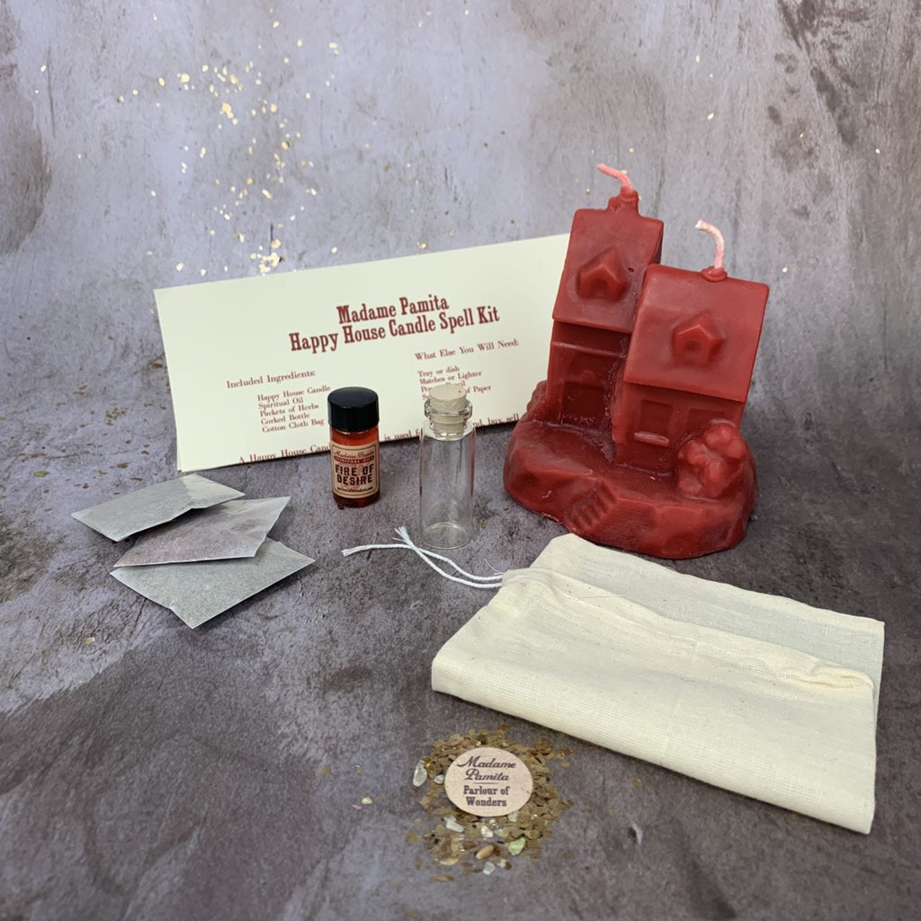 Happy House Candle Spell Kit - Home Protection, Harmony & Blessings