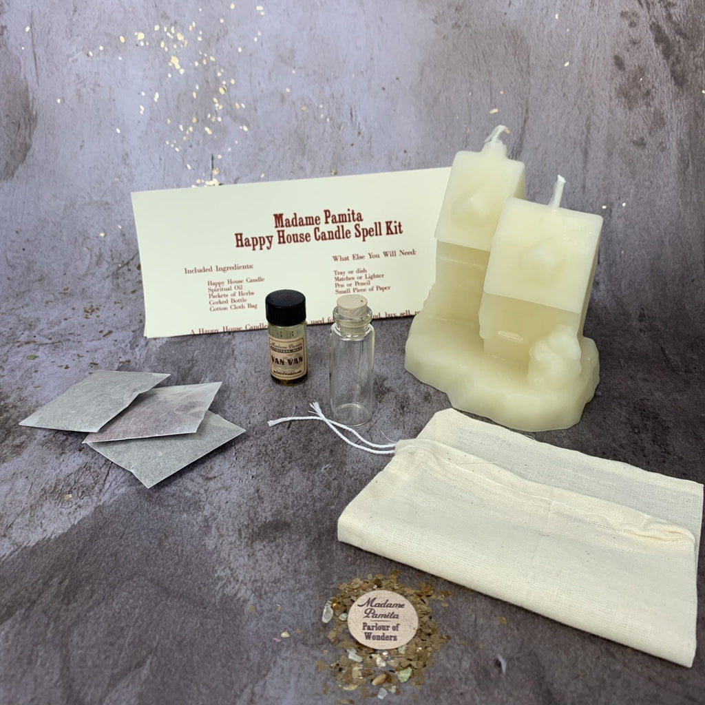 Happy House Candle Spell Kit - Home Protection, Harmony & Blessings
